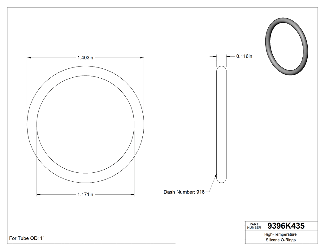 Technical drawing - 9396K435